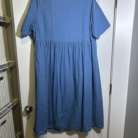 Woman Within Blue Midi Dress - Picture 2 of 3